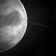 A full-scale view of the Parker probe image. The streaks of light are caused by cosmic rays.